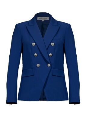 Veronica Beard Miller Scuba Dickey Jacket in Cerulean Blue
